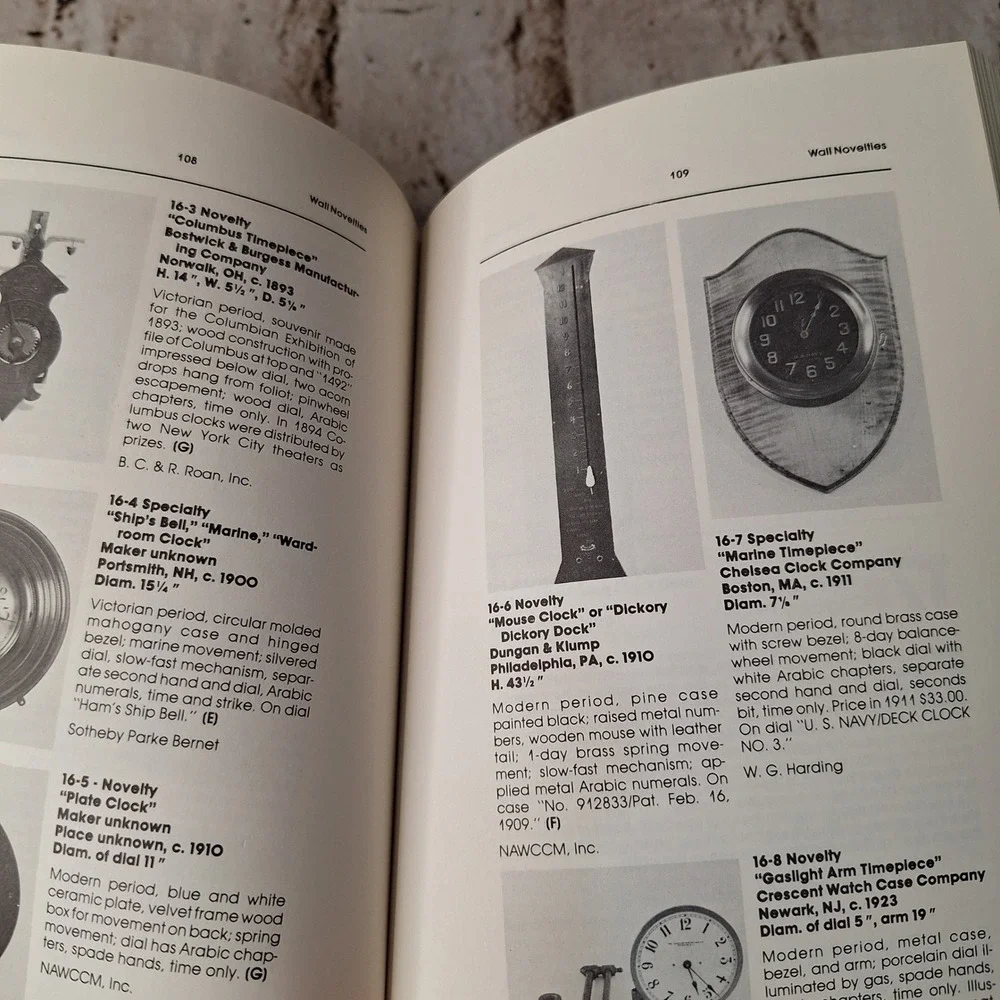 The Warner Collector's Guide to American Clocks Anita Schorsch Identification Bk